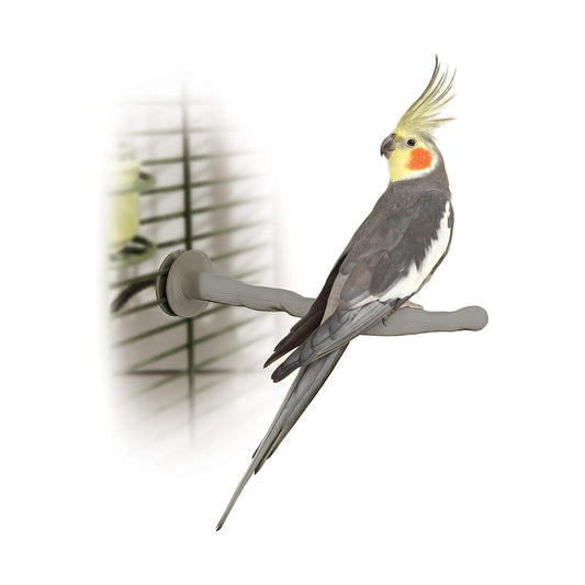 K&H PET PRODUCTS Thermo-Perch Heated Bird Perch Gray Small 1 X 10.5 Inches