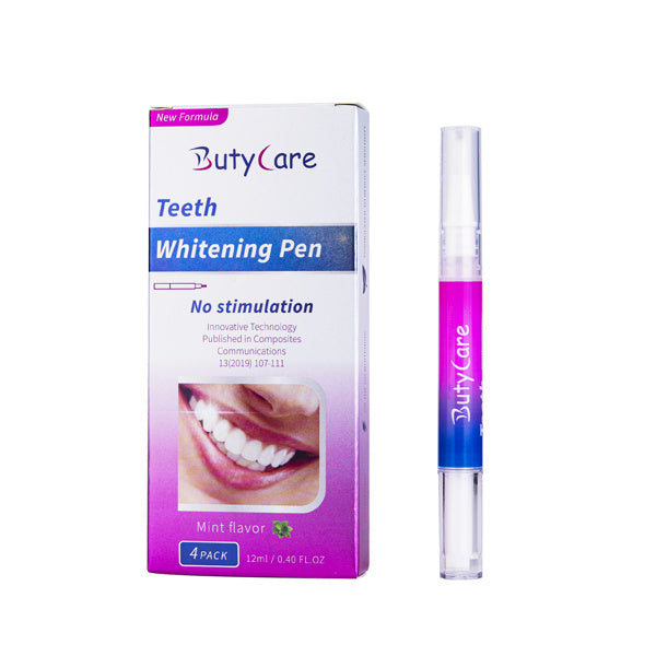 Teeth Whitening Pen (4 Pcs), 30+ Uses, Effective, Painless, No Sensitivity, Travel-Friendly, Easy to Use, Beautiful White Smile, Mint Flavor(No shipment on weekends)