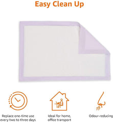 Amazon Basics Cat Litter Pads, Fresh Scent, 20-Count, Purple