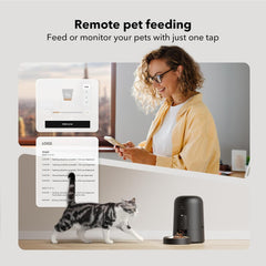 PETLIBRO Automatic Cat Feeder, Automatic Cat Food Dispenser Battery-Operated with 180-Day Battery Life, AIR Pet Feeder for Cat & Dog, Timed Cat Feeder Program 1-6 Meals Control, 2L Auto Cat Feeder