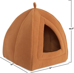 Cat House - Indoor Bed with Removable Foam Cushion - Pet Tent for Puppies, Rabbits, Guinea Pigs, Hedgehogs, and Other Small Animals by PETMAKER (Blue)