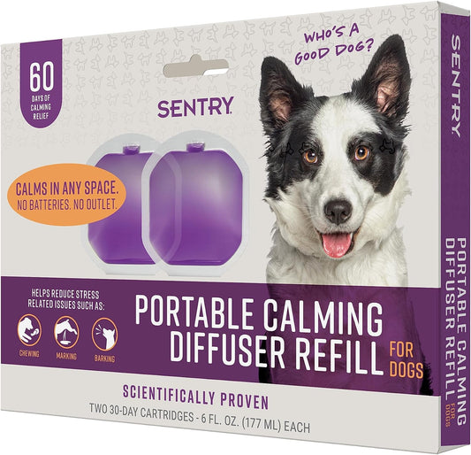 Sentry Behavior Portable Calming Diffuser for Dogs, Reduces Stress and Bad Behavior with Calming Pheromones, Easy-to-use Portable Design, 30 Day Release